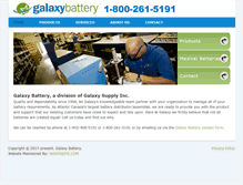 Tablet Screenshot of galaxybattery.ca